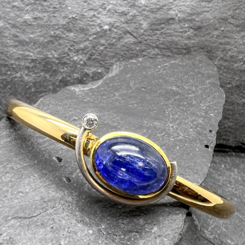 Armreif mit Tansanit und Brillant