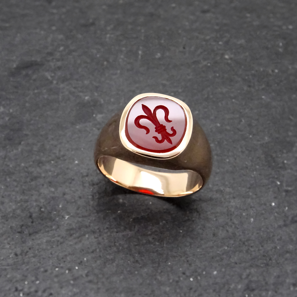 Siegel-Wappen-Ring-Gelbgold